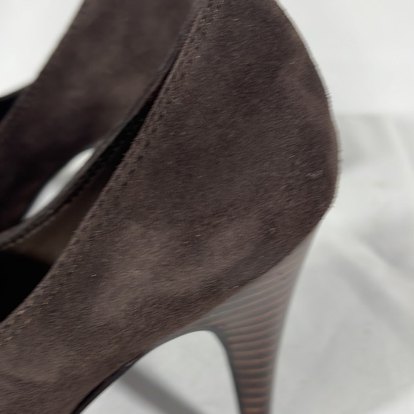 MIA SPIGA Chocolate Brown Suede Lace-up Heel - Picture 9 of 13